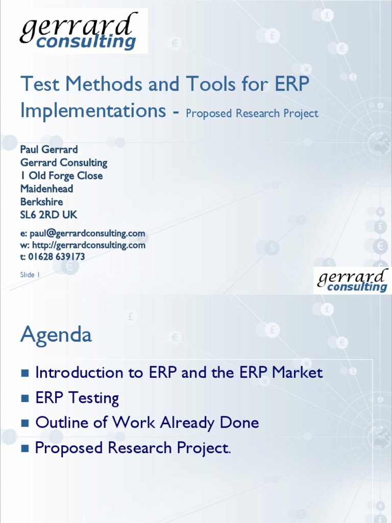 ERP Testing Methods and Research Insights | PDF