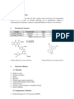 Separação de corantes por cromatografia de exclusão molecular