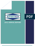 Aspiritech Annual Report 2012