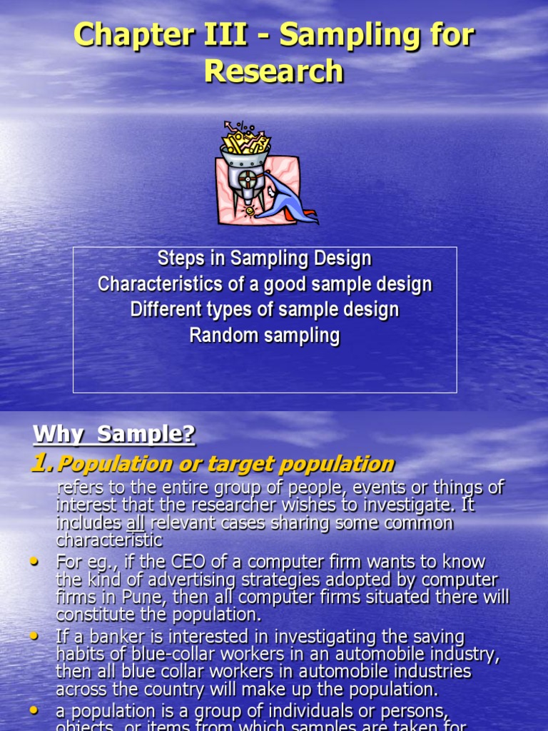 Chapter III - Sampling For Research | PDF | Sampling (Statistics ...