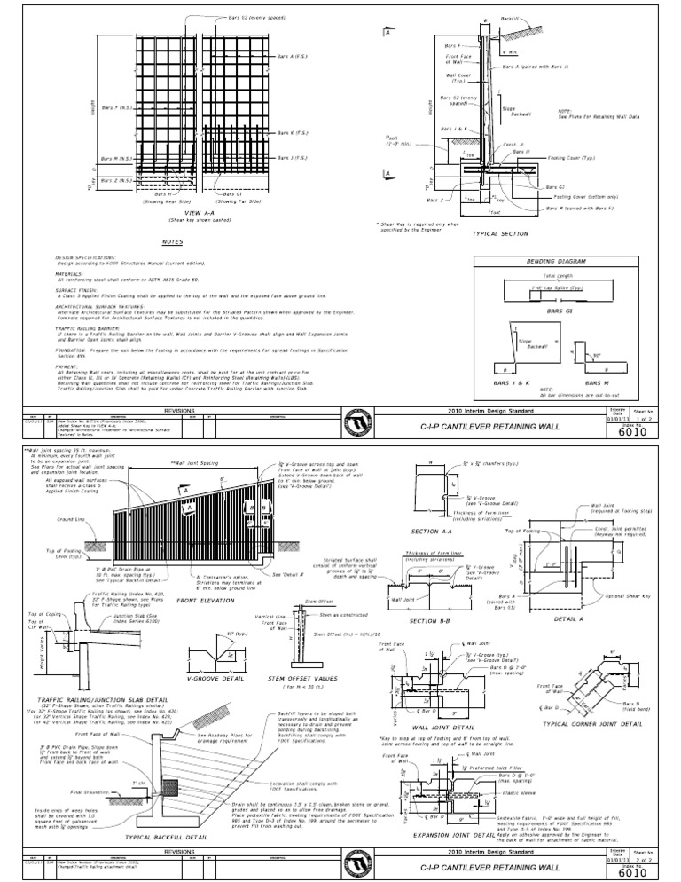 Cantilever Retaining Wall | PDF | Wall | Manmade Materials