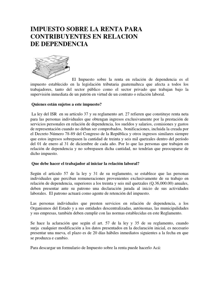 ISR Asalariados | PDF | Impuesto sobre la renta | Impuestos