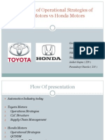 OM Presentation: Honda Vs Toyota