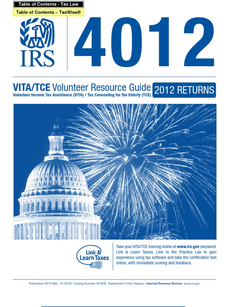 Publication 4012 Download Free PDF Internal Revenue Service Tax