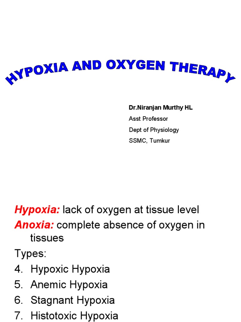 Hypoxia and Oxygen Therapy | PDF | Hypoxia (Medical) | Breathing
