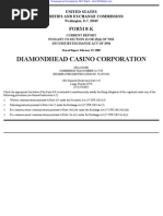 DIAMONDHEAD CASINO CORP 8-K (Events or Changes Between Quarterly Reports) 2009-02-23