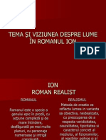 TEMA ŞI VIZIUNEA DESPRE LUME ÎN ROMANUL ION