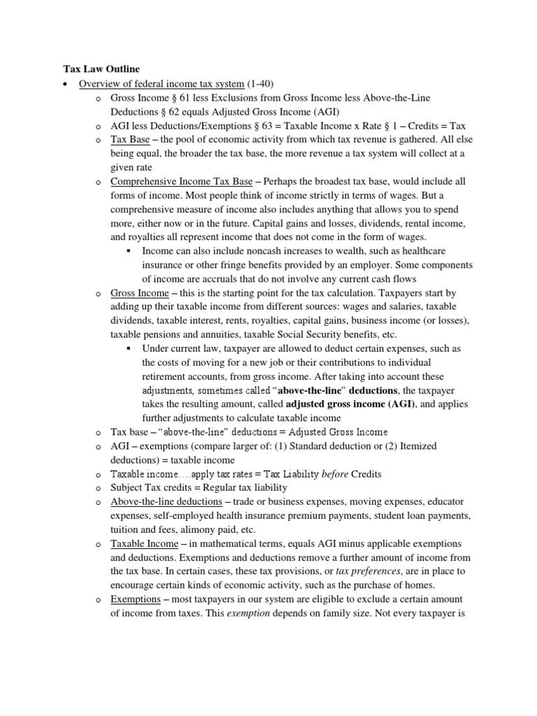 Business tax outline image