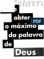 Como Obter o Maximo Da Palavra de Deus