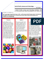 Scotland High School Newsletter Features Chemistry Dyes Project