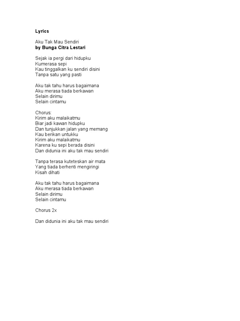 Lyrics Pdf