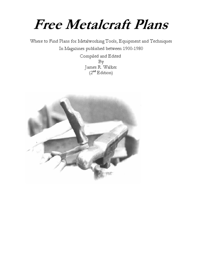 Free Metal Craft Plans PDF Casting (Metalworking) Welding