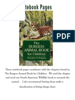 The Burgess Animal Book Notebook Pages