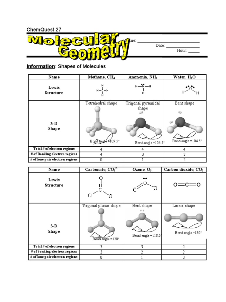 Printables Polarity Of Molecules Worksheet shapes and polarity of molecules worksheet answers photo album molecular