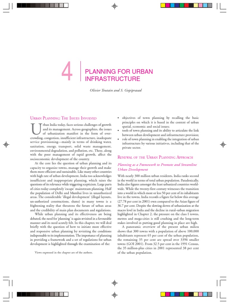 Urban Infrastructure Planning in India | PDF | Politics