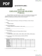 Download Questionnaire on Employee welfare measures by Vishal Ariwala SN127887502 doc pdf