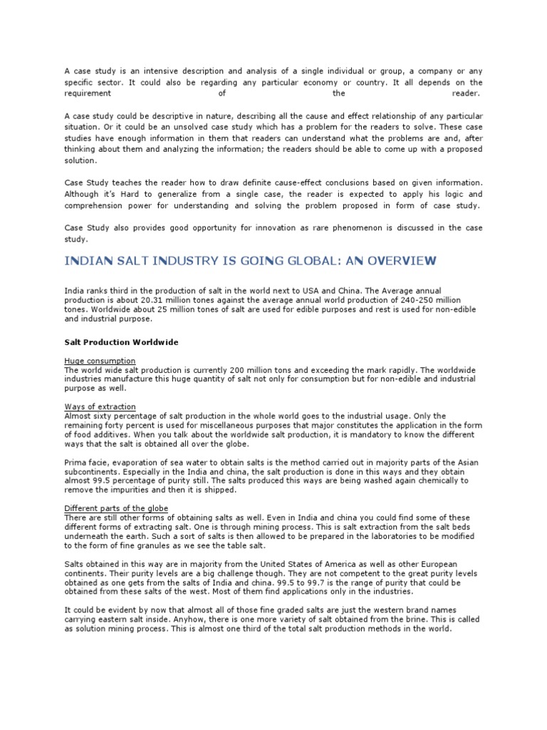 Overview of India's Salt Industry | PDF | Salt | Sodium Chloride