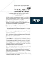 Reglamento de Pasantías para Estudiantes en El Ecuador PDF