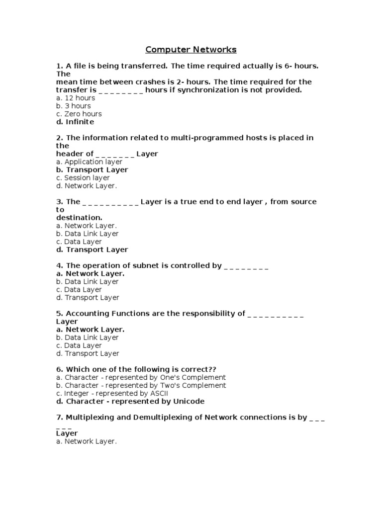 Computer Networks MCQs Asynchronous Transfer Mode Protocol Suite