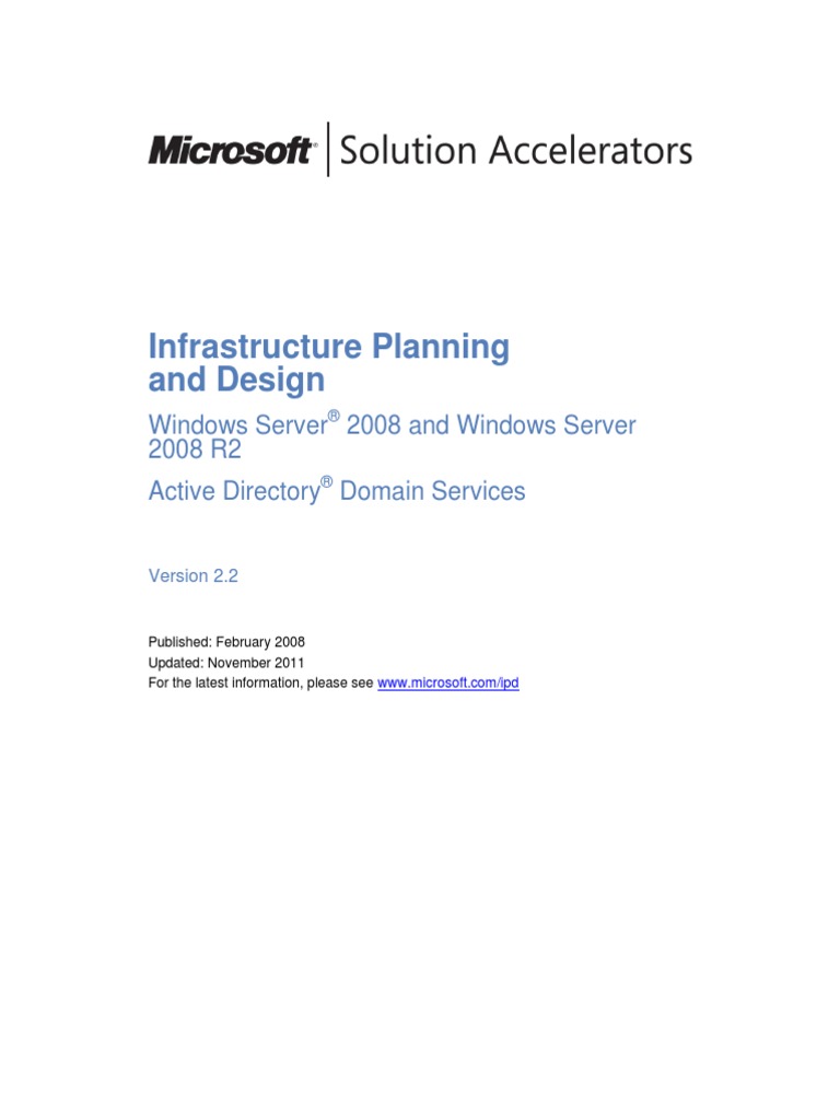IPD - Active Directory Domain Services Version 2.2 | PDF | Active ...