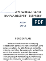 Komponen Bahasa Lisan & Bahasa Reseptif - Ekspresif: Aisyah Saiful