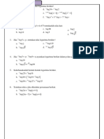 Sifat Sifat Logaritma + Operasi Aljabar Bentuk Logaritma