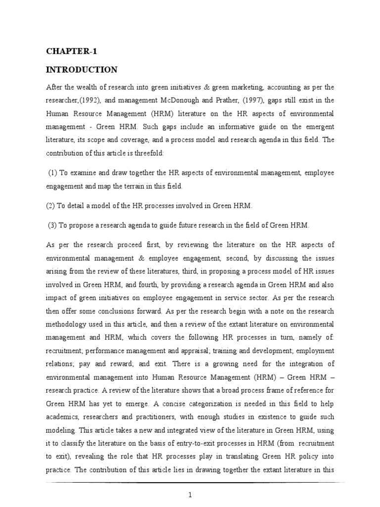 Final Report of Capstone Project Human Resource Management