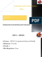 Chap1 Introduction To Occupational Safety Health
