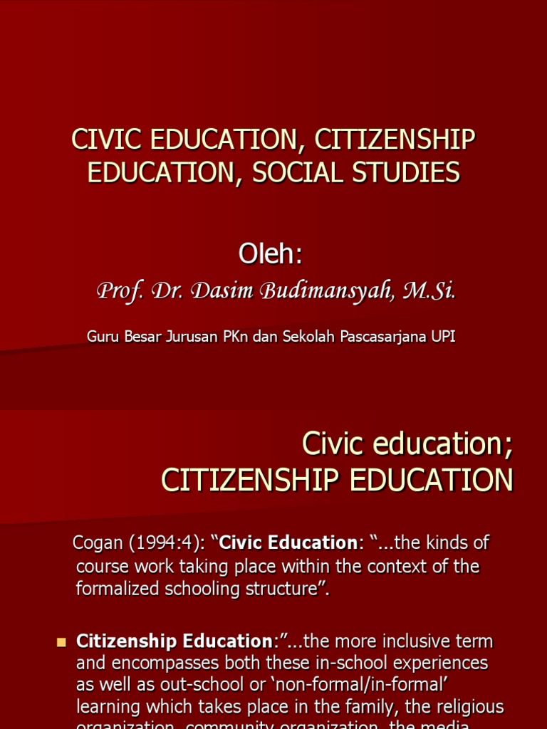 Civic and Citizenship Education Insights | PDF