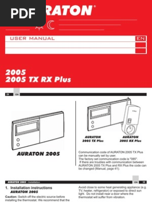Auraton 2005 | PDF | Thermostat | Electrical Connector