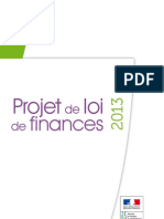 Projet de loi de finances 2013 