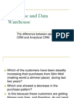 Data Base and Data Warehouse: The Difference Between Operational CRM and Analytical CRM