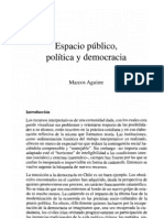 Espacio Público, Política y Democracia.