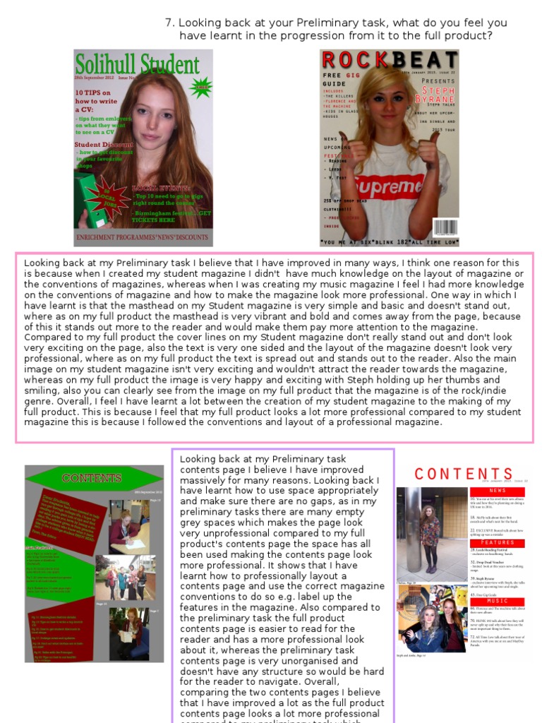 Magazine Design Progression Insights | PDF | Career & Growth