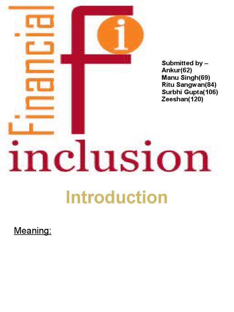 Financial Inclusion | Download Free PDF | Financial Inclusion ...