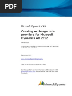 Creating Exchange Rate Providers For Microsoft Dynamics AX 2012