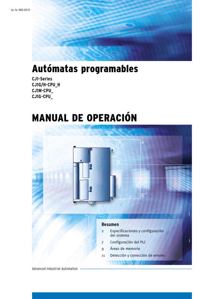 CJ Manual Operación PLC Omron | PDF | Unidad Central de procesamiento ...