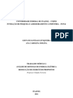 Resolução de Execícios de Análise de Sistemas de Potência