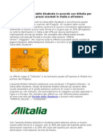 IoStudio e Alitalia per viaggiare a prezzi scontati in Italia e all’estero