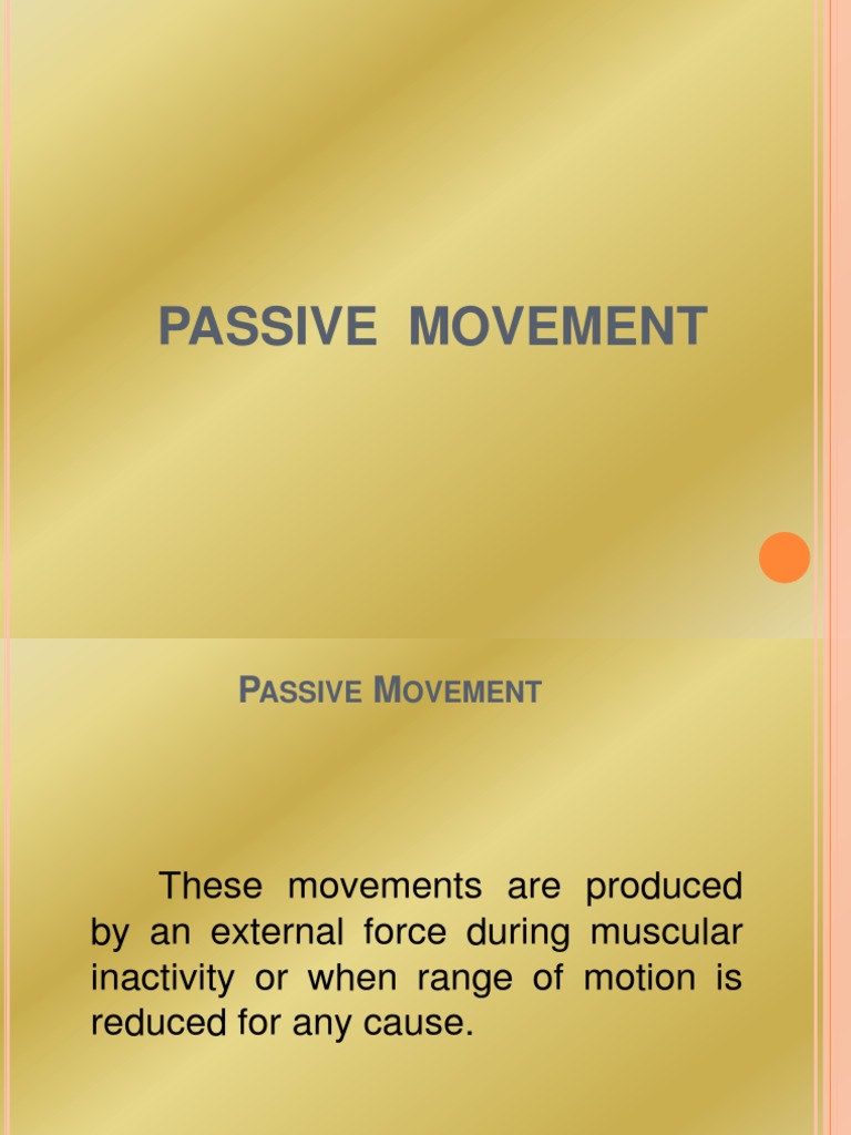 Passive Movement Inflammation Muscle