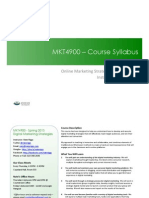 MKT4900 Online Marketing Strategies - Syllabus (Spring 2013)
