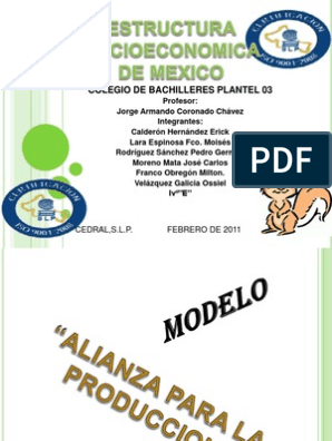 Alianza para La Produccion | PDF | Especulación | México