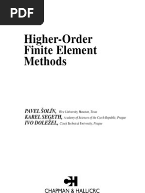 Higher-Order Finite Element Methods - Pavel Solin | PDF