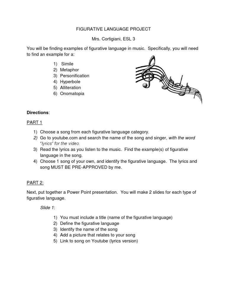 Figurative Language Project | PDF