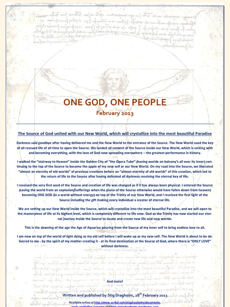 One God One People February 2013, PDF, Heaven