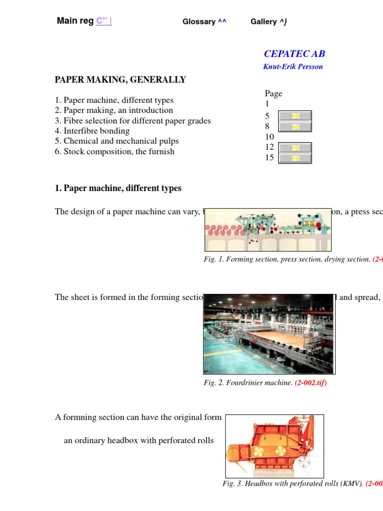 Paper Machine Types and Processes | PDF | Paper | Papermaking