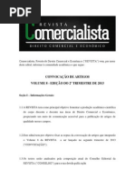 Edital Convocação de Artigos