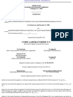 CORE LABORATORIES N V 10-K (Annual Reports) 2009-02-20