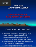 Topic1-Concept of Lending