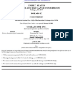 UTSTARCOM INC 8-K (Events or Changes Between Quarterly Reports) 2009-02-20